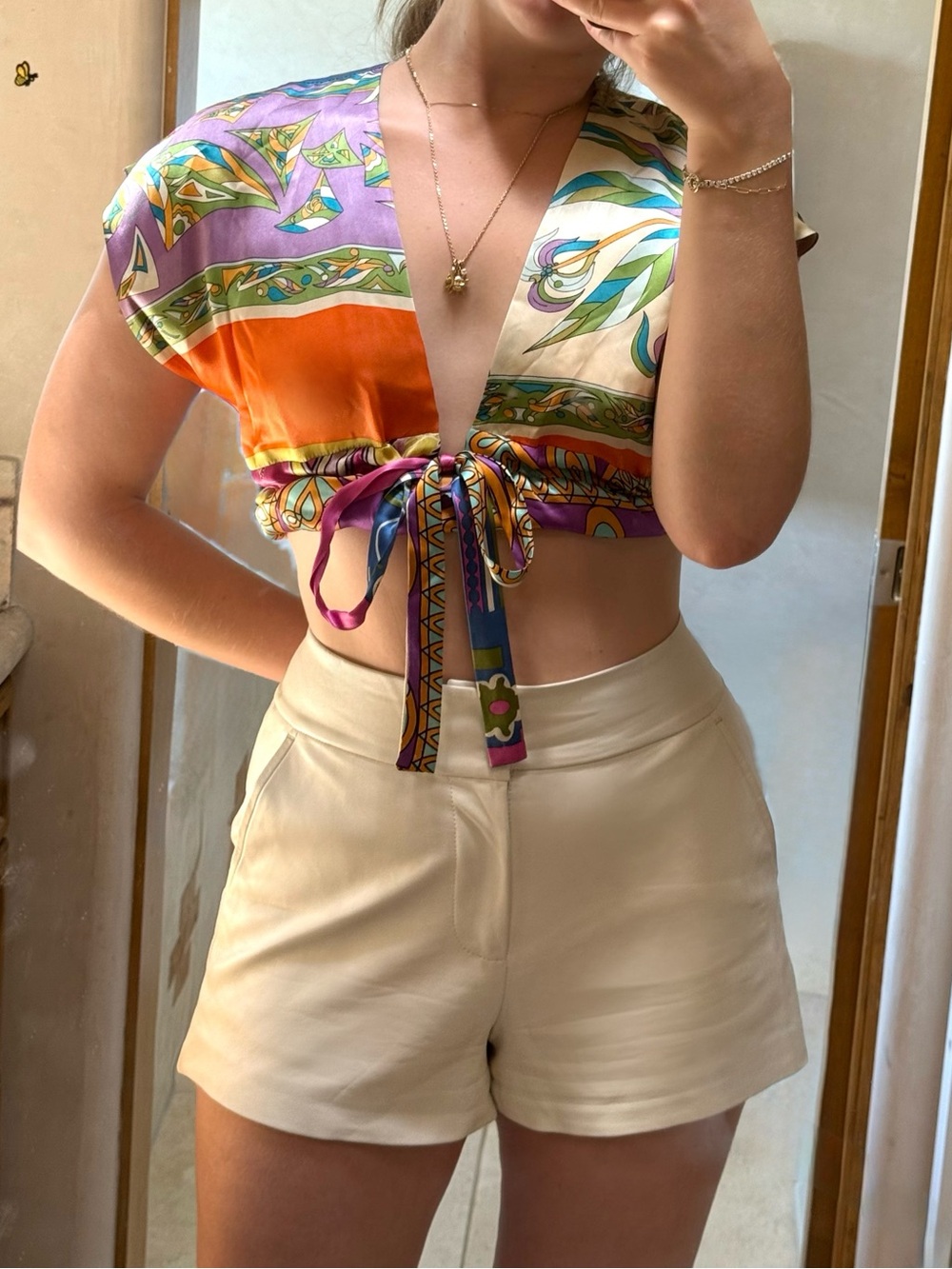 Alice and Olivia Leather Shorts